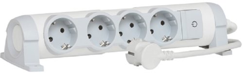 Удлинитель с заземлением и выключателем Legrand Комфорт 4х3,0м 16А 3500Вт бело-серый фото Удлинитель с заземлением и выключателем Legrand Комфорт 4х3,0м 16А 3500Вт бело-серый картинка